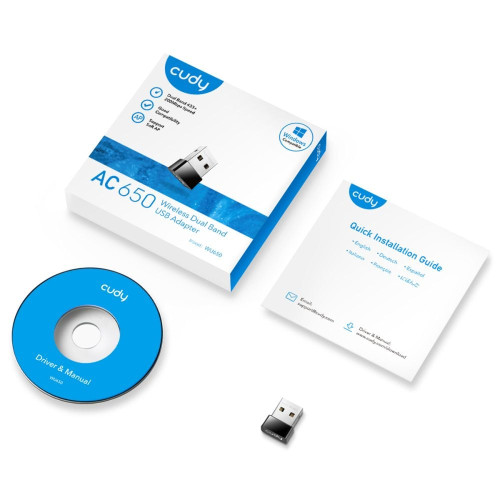 Адаптер WiFi 5 Cudy WU650 дводіапазонний з USB 2.0