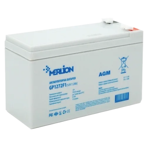 Акумуляторна батарея MERLION AGM GP1272F1 12V 7.2AH