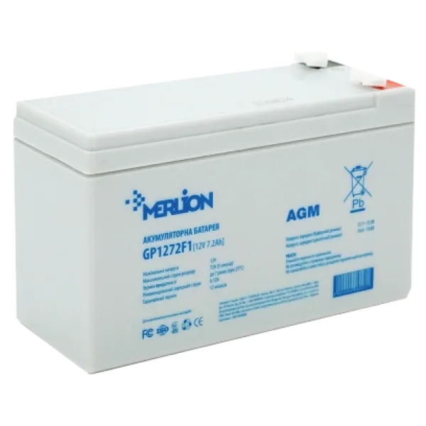 Акумуляторна батарея MERLION AGM GP1272F1 12V 7.2AH
