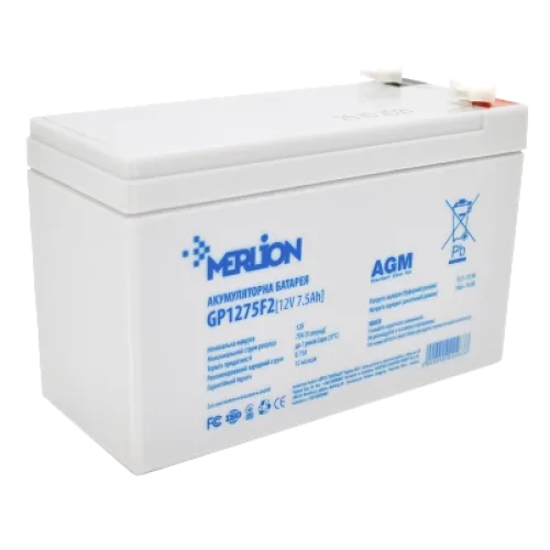 Акумуляторна батарея MERLION AGM GP1275F2 12В 7,5А•г