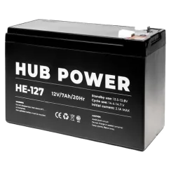 Свинцево-кислотна акумуляторна батарея Hub Power НЕ-127 7А•г 12В