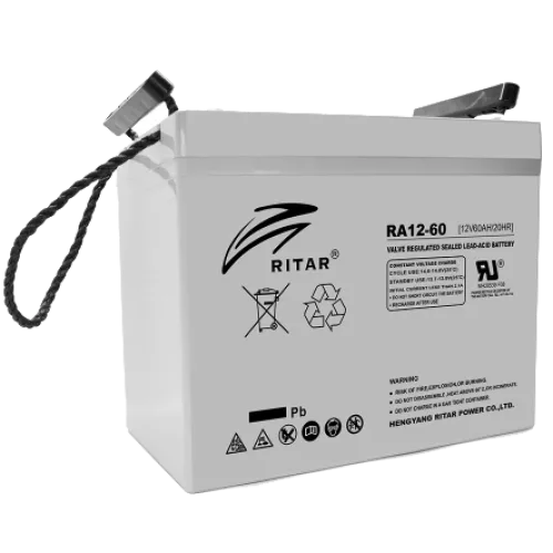 Свинцево-кислотна акумуляторна батарея RITAR RA12-60 60A•г 12В