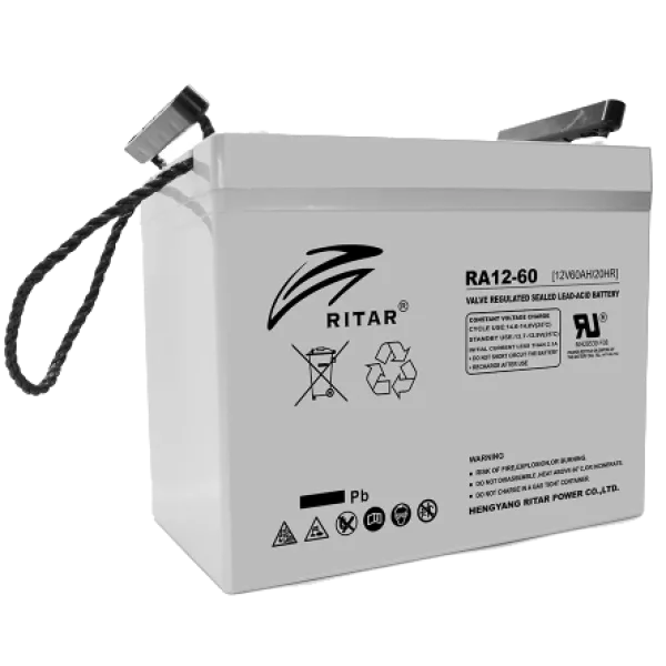 Свинцево-кислотна акумуляторна батарея RITAR RA12-60 60A•г 12В
