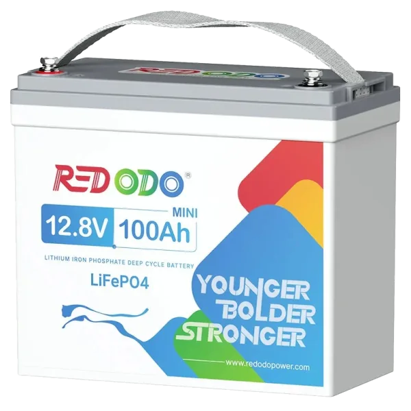 Літієва акумуляторна батарея Redodo 12.8V 100Ah Mini 1280Вт•г LiFePO4