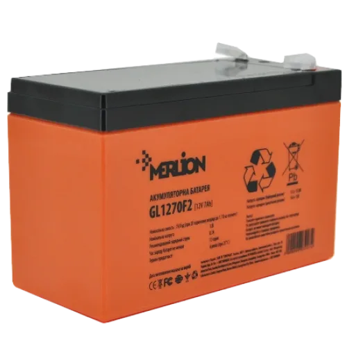 Свинцево-кислотна акумуляторна батарея MERLION GL1270F2 7A•г 12В