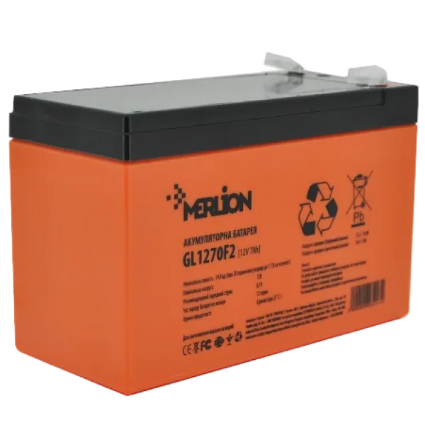 Свинцево-кислотна акумуляторна батарея MERLION GL1270F2 7A•г 12В