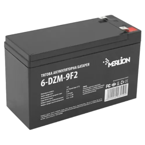 Акумуляторна батарея тягова AGM MERLION 6-DZM-9 12V 9Ah F2