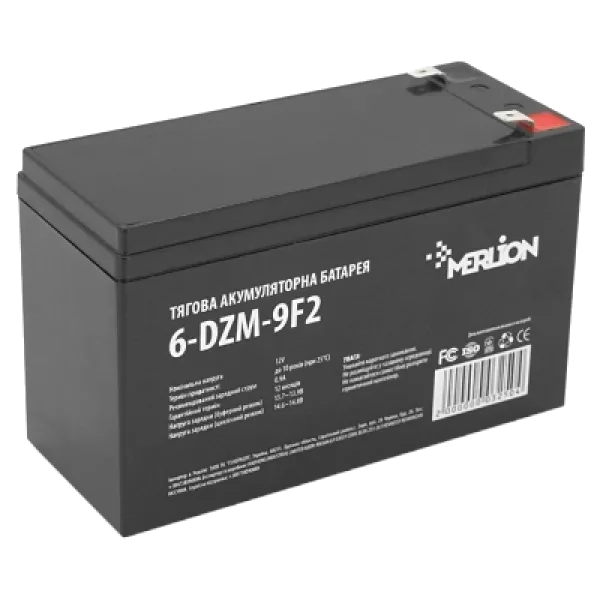 Акумуляторна батарея тягова AGM MERLION 6-DZM-9 12V 9Ah F2