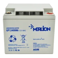 Акумуляторна батарея MERLION AGM GP12400M6 12В 40 А•г