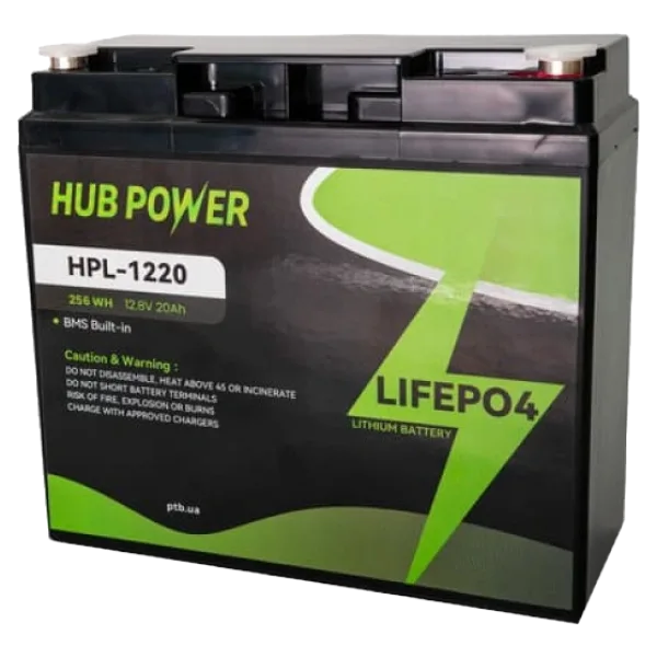 Акумуляторна батарея Hub Power HPL-1220 LiFePO4 12В/20А•г