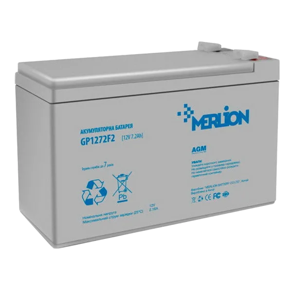 Свинцево-кислотна акумуляторна батарея MERLION GP1272F2 7.2А•г 12В