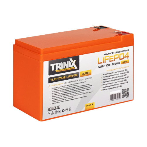 Акумуляторна батарея літій-залізо-фосфатна 12.8В 10А*год Trinix TLFP-1210S Ultra LiFePO4 (Orange)