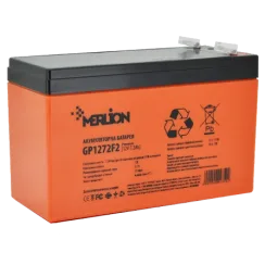 Свинцево-кислотна акумуляторна батарея MERLION AGM GP1272F2 PREMIUM 7.2А•г 12В