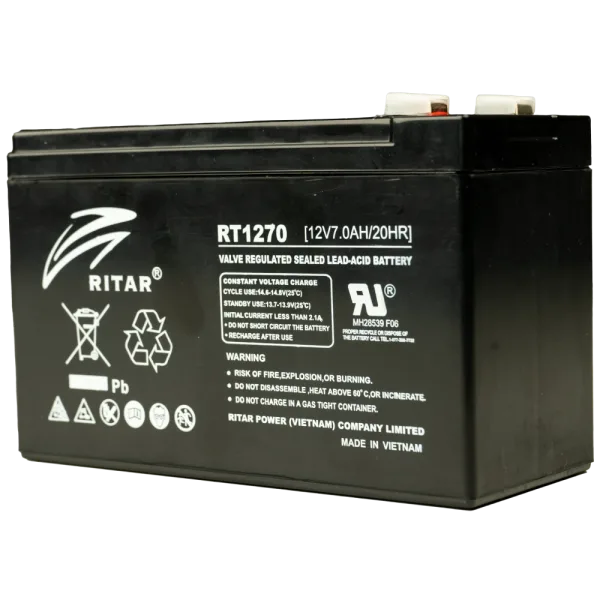 Свинцево-кислотна акумуляторна батарея Ritar RT1270 7А•г 12В
