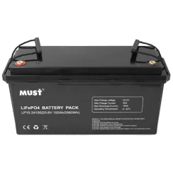 Літієва акумуляторна батарея Must LP15-24100 25.6В 100А•г