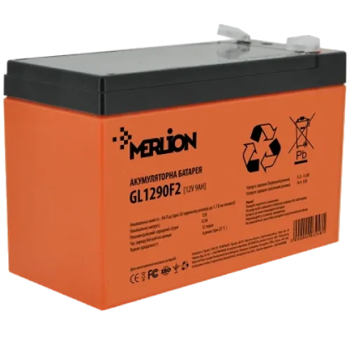 Свинцево-кислотна акумуляторна батарея MERLION GL1290F2 9А•г 12В