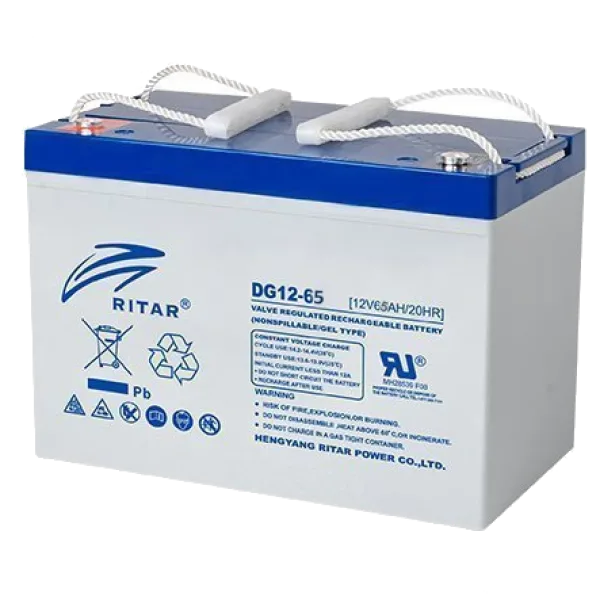 Свинцево-кислотна акумуляторна батарея RITAR DG12-65 65A•год 12В гелева