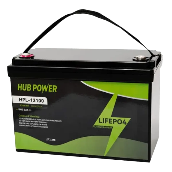 Акумуляторна батарея Hub Power HPL-12100 LiFePO4 12В/100А•г