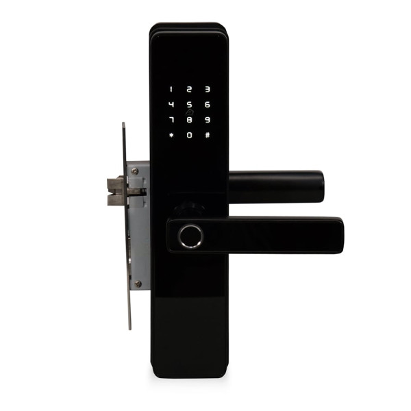 Замок біометричний автономний Trinix TRL-5303BTF Black з Bluetooth, зчитувачем відбитків пальців і карт Mifare
