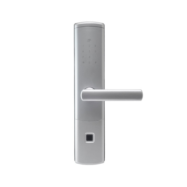 Замок біометричний автономний Trinix TRL-5111BTF Silver Right з Bluetooth, зчитувачем відбитків пальців і карт Mifare