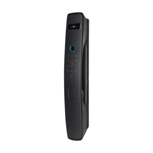 Замок біометричний автономний Trinix TRL-8803BTV Black L/R з Bluetooth та Wi-Fi, розпізнаванням облич, долоней, зчитувачем відбитків пальців і карт Mifare