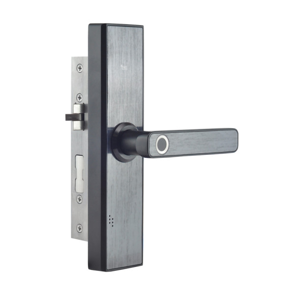 Замок біометричний автономний Trinix TRL-5108BTF Black Right з Bluetooth, зчитувачем відбитків пальців і карт Mifare