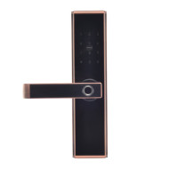 Замок біометричний автономний Trinix TRL-5109BTF Red Bronze Left з Bluetooth, зчитувачем відбитків пальців і карт Mifare