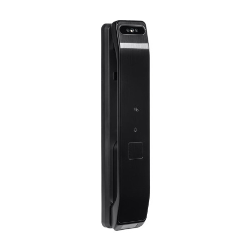 Замок біометричний автономний Trinix TRL-8804BTV Black L/R з Bluetooth та Wi-Fi, розпізнаванням облич, долоней, зчитувачем відбитків пальців і карт Mifare