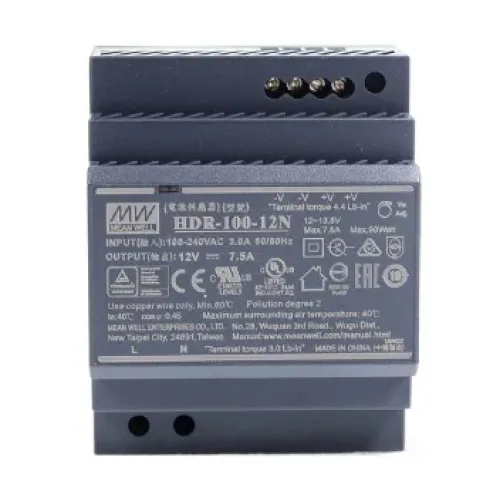 Блок живлення Mean Well HDR-100-12N 12В 7.5А