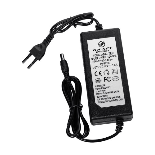 Блок живлення KRF-1203PS Kraft 12V/3A