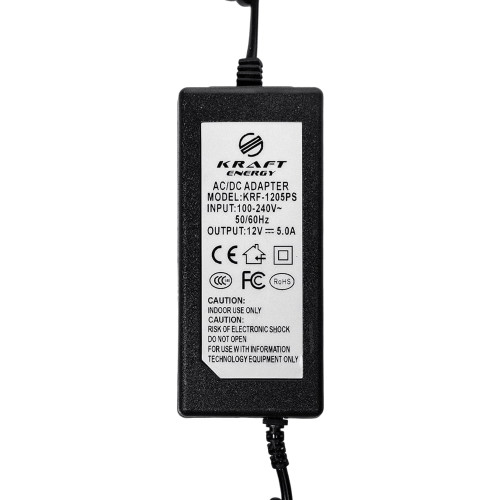 Блок живлення KRF-1205PS Kraft 12V/5A