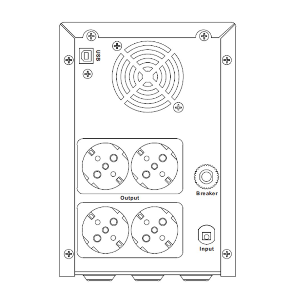 Джерело безперебійного живлення Hikvision DS-UPS3000-R 3000 ВА