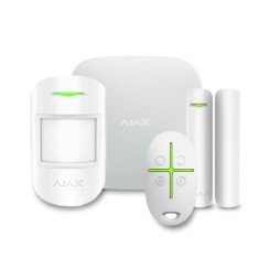 Комплект бездротової сигналізації Ajax StarterKit 2 білий з 2G, Ethernet, підтримкою фотоверифікації тривог