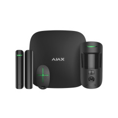 Комплект бездротової охоронної сигналізації Ajax StarterKit Cam Plus чорний з WiFi, 2G, 3G, 4G, Ethernet, фотоверифікацією тривог