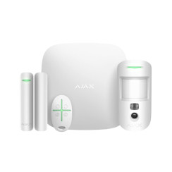 Комплект бездротової сигналізації Ajax StarterKit Cam білий з 2G, Ethernet, фотоверифікацією тривог