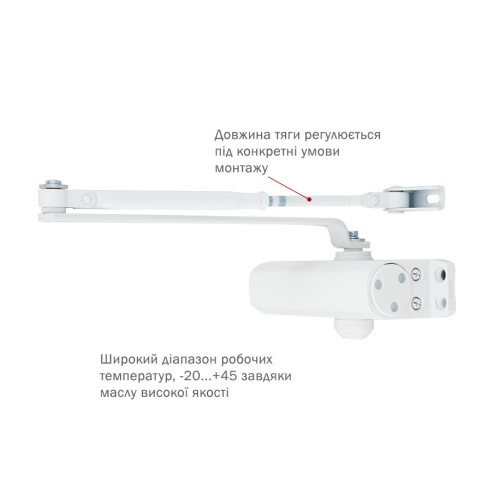 Дотягувач дверей RYOBI 9903 glossy white 65 кг