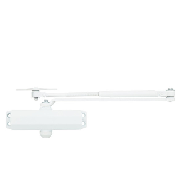Дотягувач дверей 40-65 кг SEVEN DC-7742HP white (механізм блокування двері)