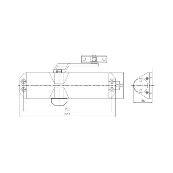 Дверний доводчик Dortec DT-84 Brown