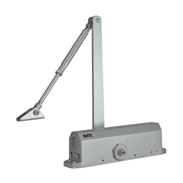 Дверний доводчик Dortec DT-536H Silver з фіксацією дверей у відчиненому положенні