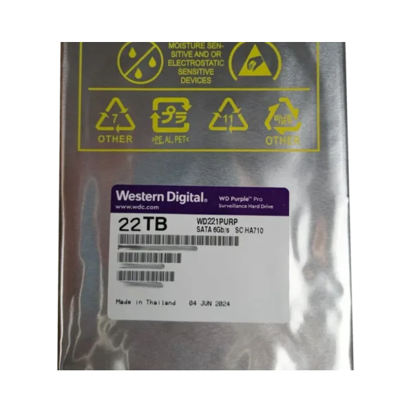 Жорсткий диск внутрішній Western Digital Purple Pro WD221PURP 22Тб
