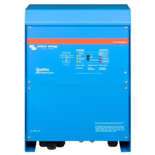 Інвертор VictronEnergy Quattro 48/10000/140-100/100 однофазний чиста синусоїда