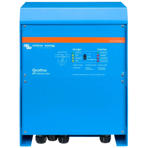 Інвертор VictronEnergy Quattro 48/5000/70-100/100 однофазний чиста синусоїда