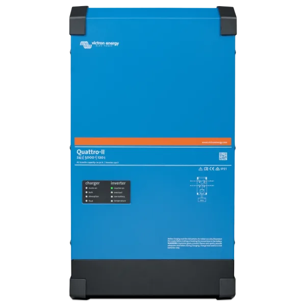 Інвертор VictronEnergy Quattro-II 24/5000/120-50/50 однофазний чиста синусоїда