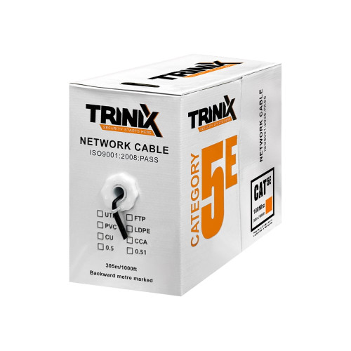 Кабель вита пара UTP CAT5E CU 0.5mm LSZH Indoor Trinix 305m