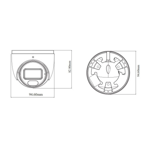 IP-відеокамера 2Mp TVT TD-9524S4L-C(D/PE/AW1) Black f=2.8mm, ІЧ+LED-підсвічування, з мікрофоном