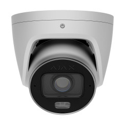 IP-відеокамера 8Mp Ajax TurretCam HLVF (8 Mp) White f=2.8-12mm, ІЧ+LED-підсвічування, з мікрофоном