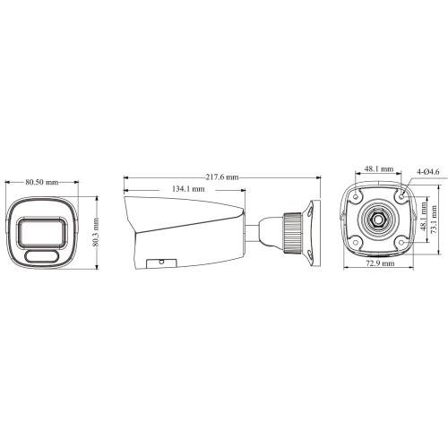IP-відеокамера 4Mp TVT TD-9442C4(PE/WR2) Full Color f=2.8mm з мікрофоном