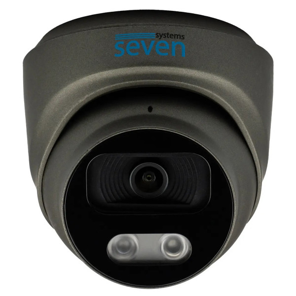 IP-відеокамера 2 Мп SEVEN IP-7212PA-DL black 2,8 мм з розумним подвійним підсвічуванням