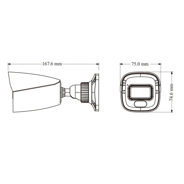 IP-відеокамера 4Mp TVT TD-9441S4L-A(D/PE/AW2) Black f=2.8mm, ІЧ+LED-підсвічування, з мікрофоном