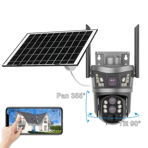 IP PTZ-відеокамера автономна з 4G та сонячною панеллю 3Mp+3Mp Light Vision VLC-9530IG10Z/2C3S (Solar) f=4+8mm, на акумуляторних батареях